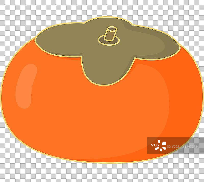柿子手绘插画图片素材