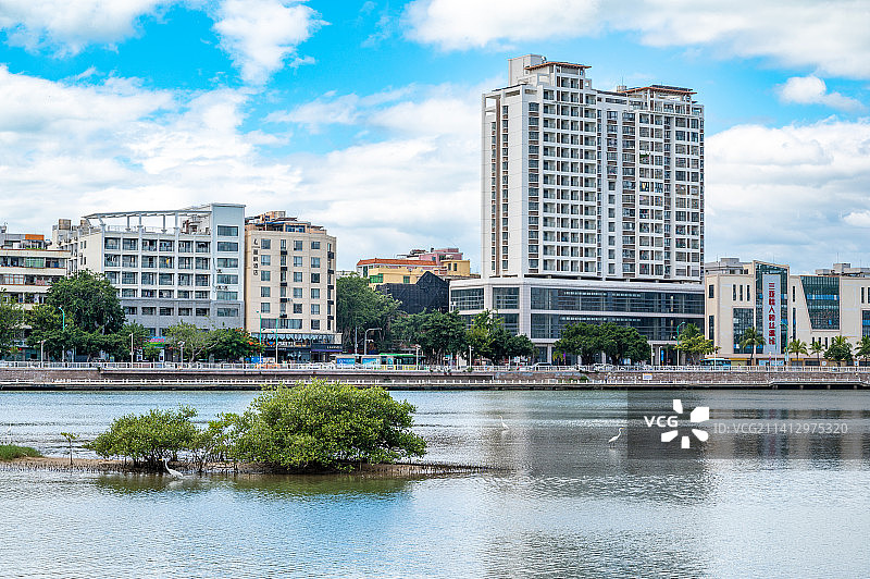 三亚河城市风景风貌图片素材