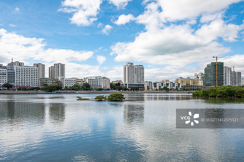三亚河城市风景风貌图片素材