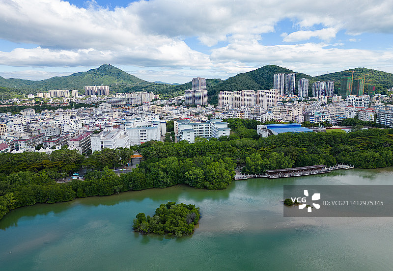 三亚河城市风景风貌图片素材