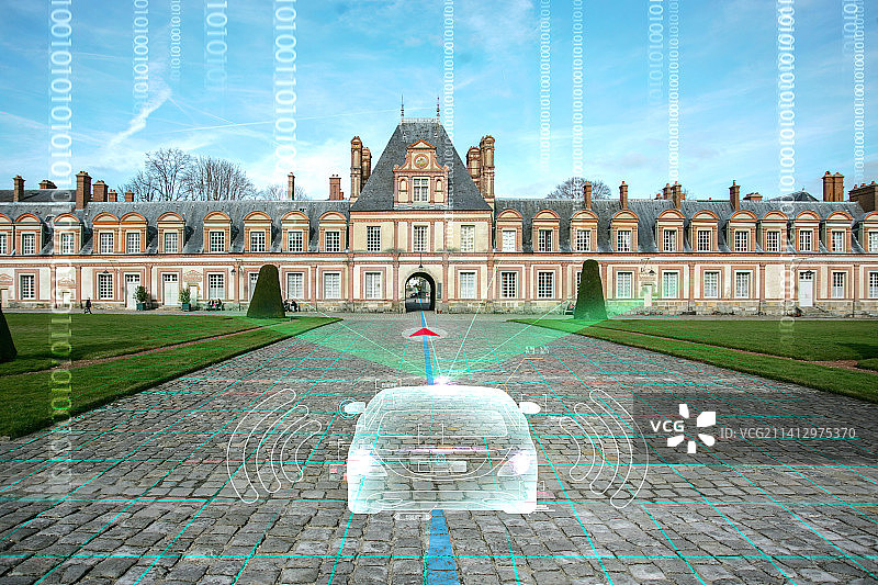 无人驾驶自动汽车电脑轿车移动智能道路氢燃料动力锂电池闪充阿尔法谷歌乘用车控制刹车油门方向盘安全可靠图片素材