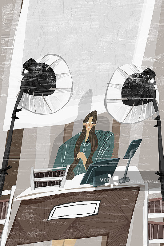 直播间插画图片素材