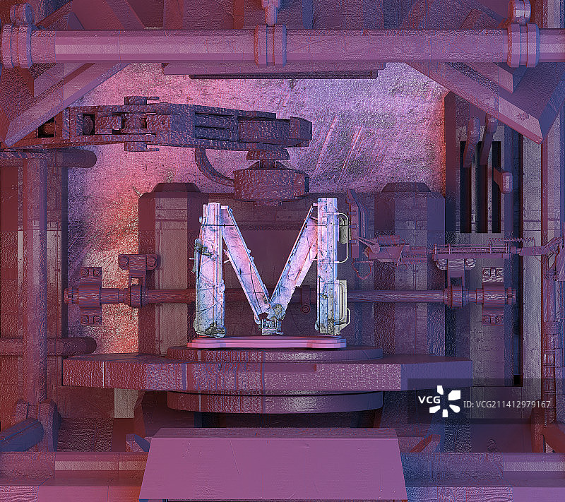 机械M划痕图片素材