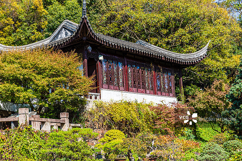 江苏苏州虎丘风景名胜区秋季风光图片素材