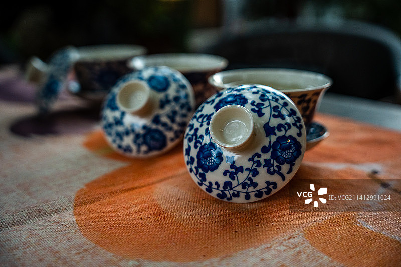 成都传统盖碗茶图片素材