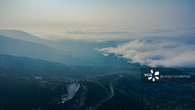 安徽蚌埠涂山云海航拍图片素材