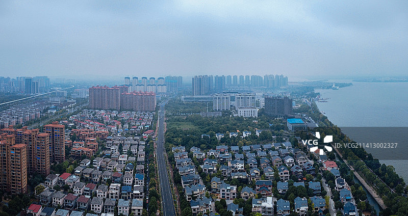 常德 地标 航拍 武陵区 司马路 环湖路 司马楼 欢乐水世界图片素材