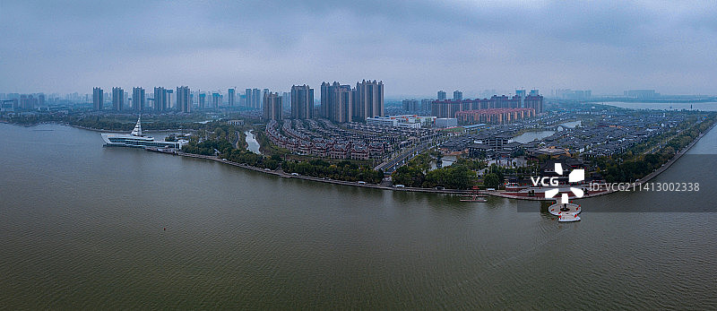 常德 地标 航拍 武陵区 司马路 环湖路 司马楼 欢乐水世界图片素材