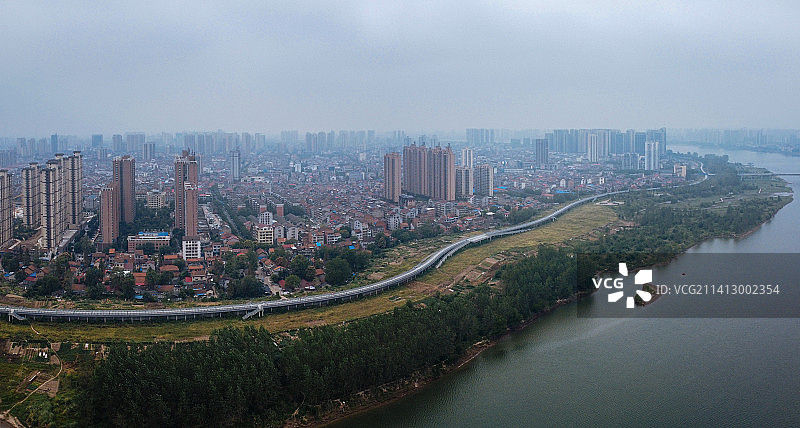 常德 地标 航拍 武陵区 司马路 环湖路 司马楼 欢乐水世界图片素材