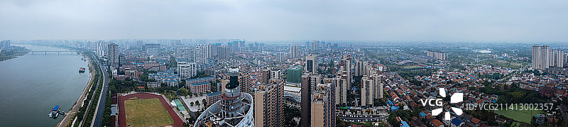 常德 地标 航拍 武陵区 司马路 环湖路 司马楼 欢乐水世界图片素材