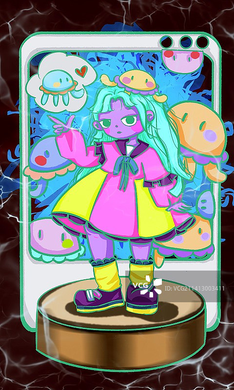 梦幻水母小仙女图片素材