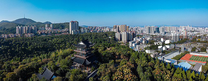 荆门 地标 航拍 东宝区 象山大道 龙泉公园 人民医院图片素材