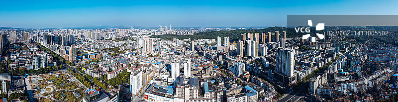 荆门 地标 航拍 东宝区 象山大道 龙泉公园 人民医院图片素材