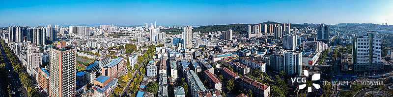 荆门 地标 航拍 东宝区 象山大道 龙泉公园 人民医院图片素材