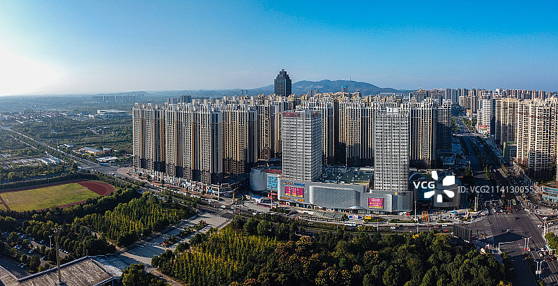 荆门 地标 航拍 东宝区 象山大道 龙泉公园 人民医院图片素材