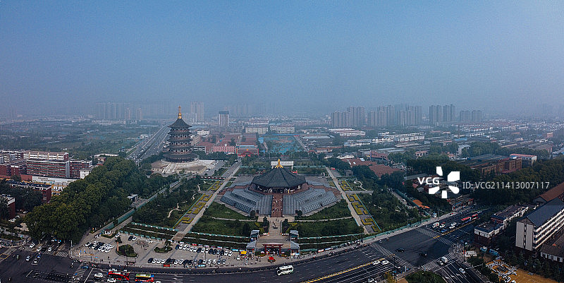 洛阳 地标 航拍 西工区 洛浦公园 中原明珠广播电视塔 漯河 九都中路 西工体育场图片素材