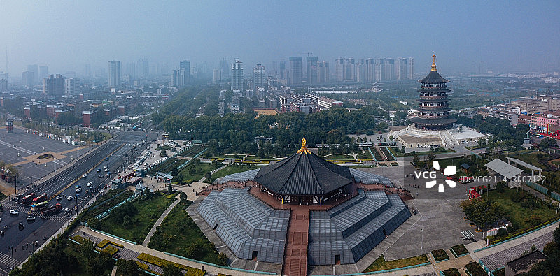 洛阳 地标 航拍 西工区 洛浦公园 中原明珠广播电视塔 漯河 九都中路 西工体育场图片素材