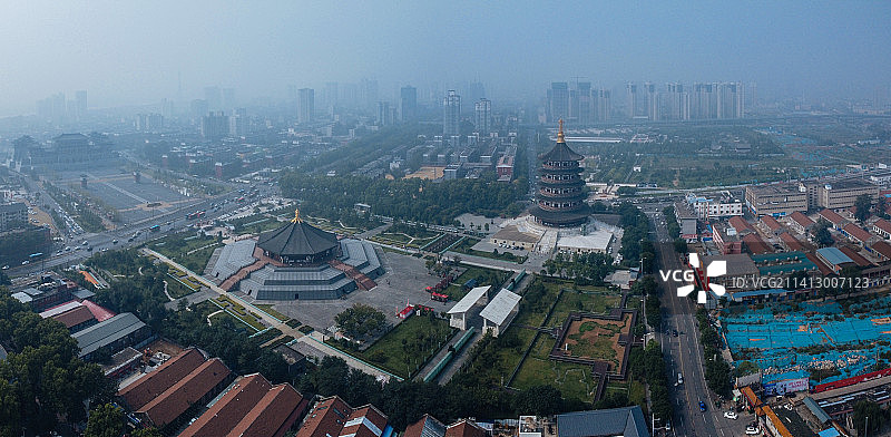 洛阳 地标 航拍 西工区 洛浦公园 中原明珠广播电视塔 漯河 九都中路 西工体育场图片素材