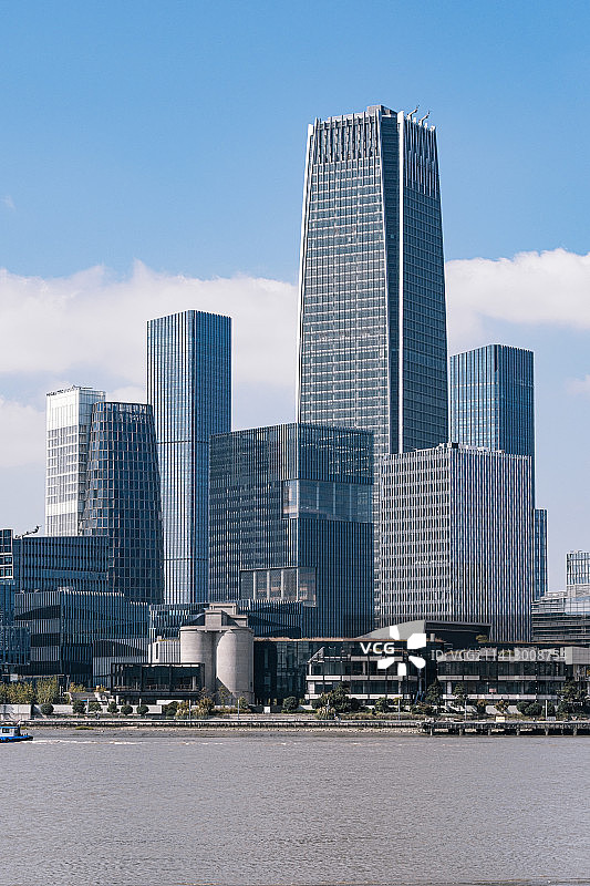 上海徐汇区西岸城市CBD高楼建筑群图片素材