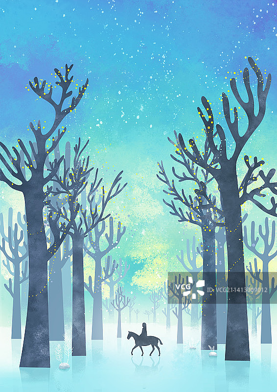 简约插画2 森林图片素材