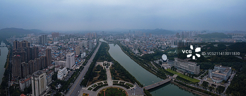 咸宁市 地标 咸安区 咸宁大道 人民广场 十六潭公园 咸宁美术馆图片素材
