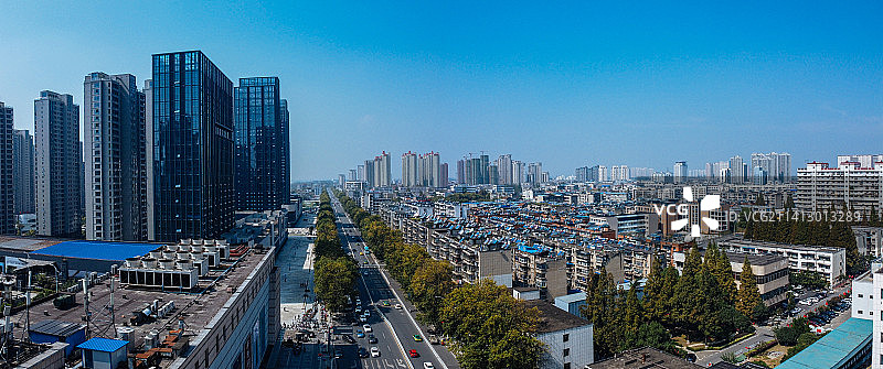 襄阳市 地标 航拍 樊城区 长征路 人民广场 人民公园 大庆路图片素材