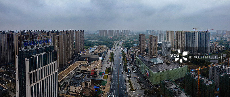 孝感市 孝南区 乾坤大道 孝感市文化中心 复兴大道 崇文广场图片素材