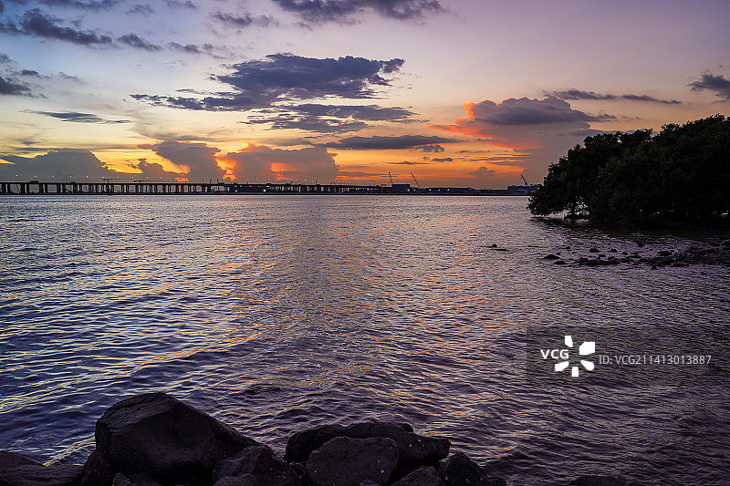 深圳自然风光（西湾红树林的晚霞）图片素材