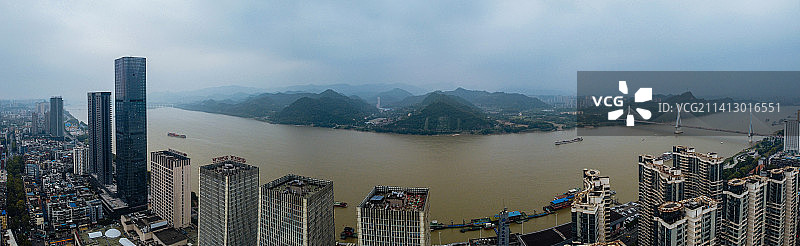 宜昌市 地标 航拍 伍家岗区 夷陵大道 万达广场 中心人民医院 江海路图片素材