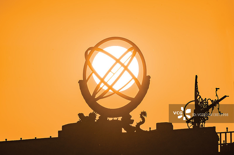 古观象台日落图片素材