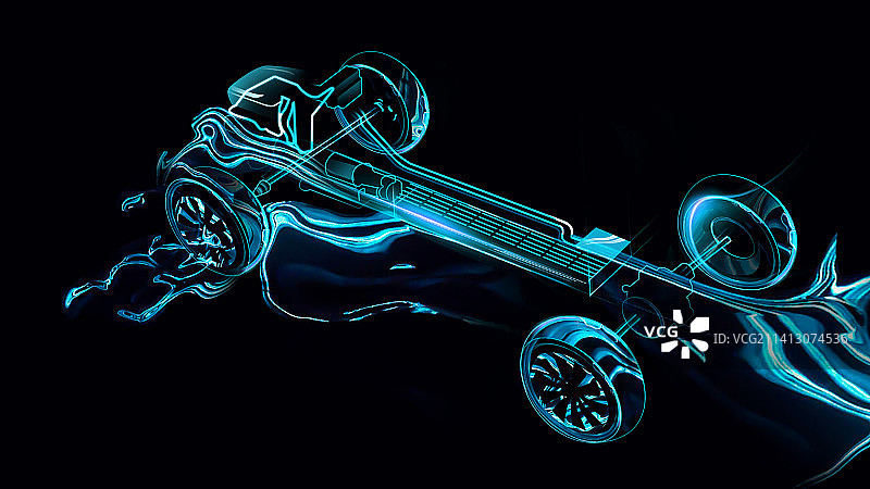 炫酷科技汽车底盘图片素材