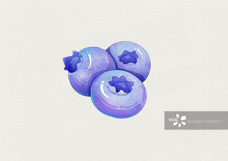 蓝莓，板绘蓝莓图片素材