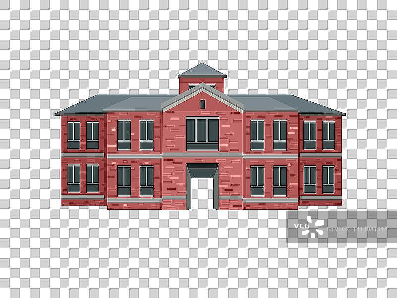 复古红砖房图片素材