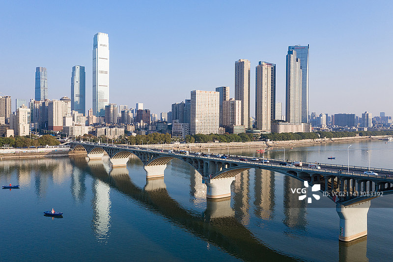 航拍长沙现代城市风光图片素材
