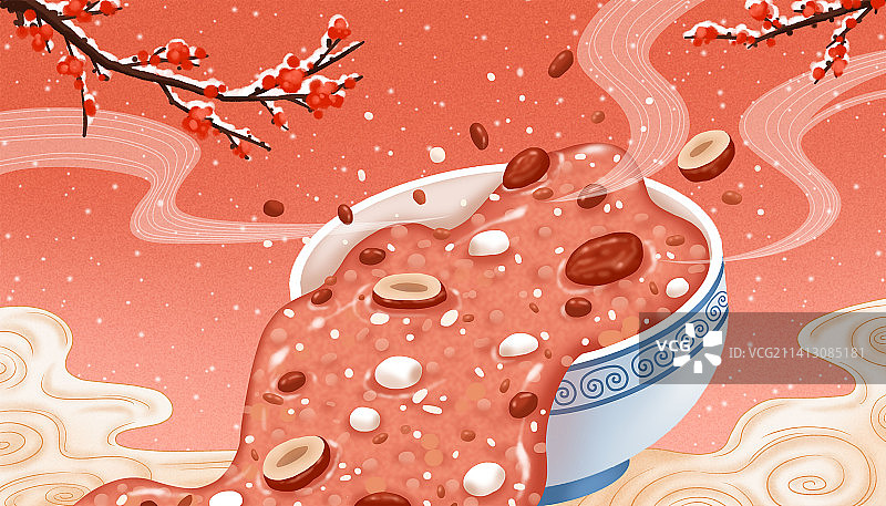 腊八节腊八粥插画图片素材