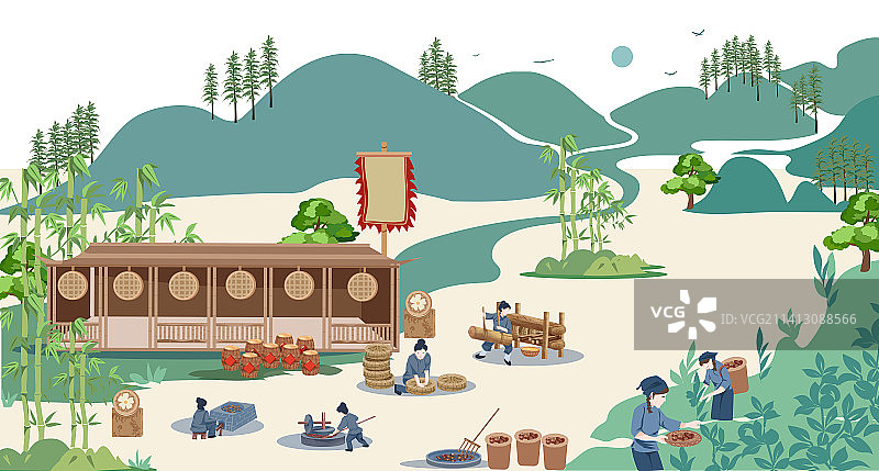 油坊榨油场景图图片素材