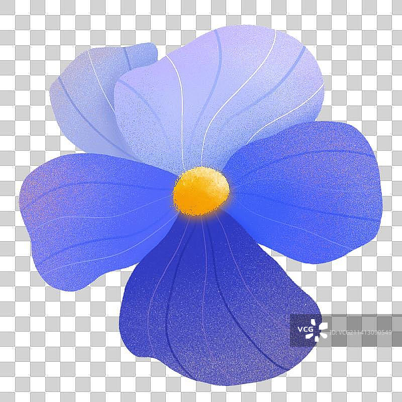 春分三色堇花朵紫罗兰撞色手绘手帐元素图片素材