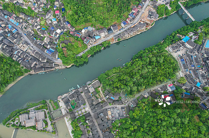 重庆秀山边城梅江河自然风光图片素材