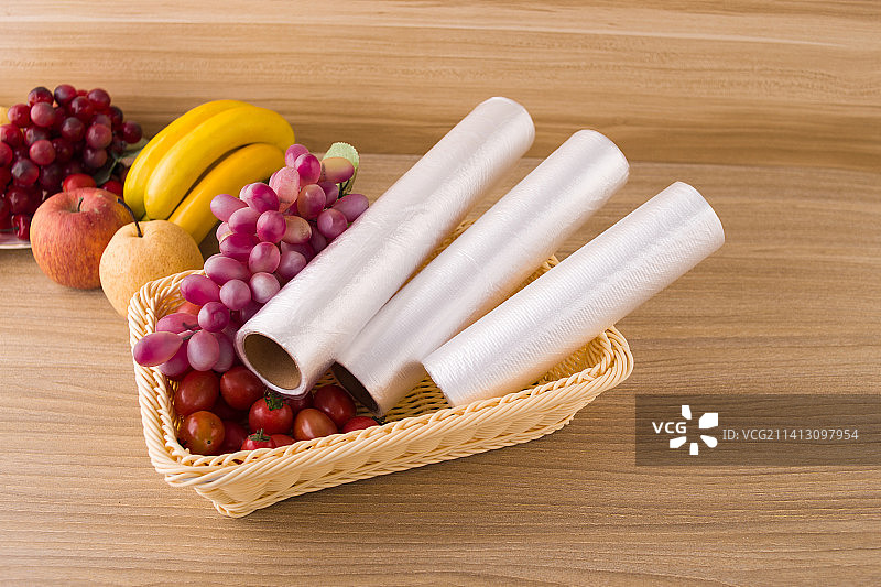 干净透明的保鲜袋保鲜膜透明袋图片素材