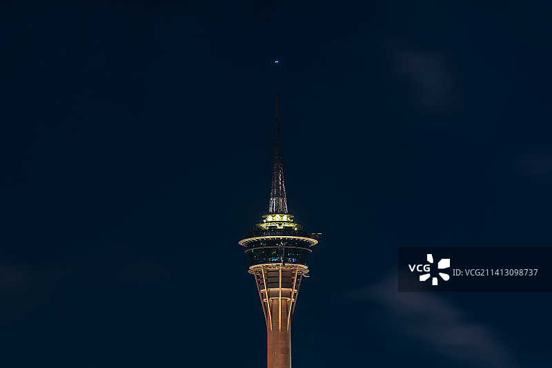 夜空中的澳门明珠图片素材