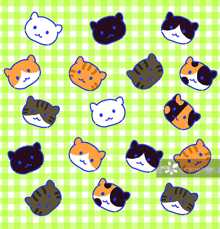 可爱猫咪口罩印花图片素材