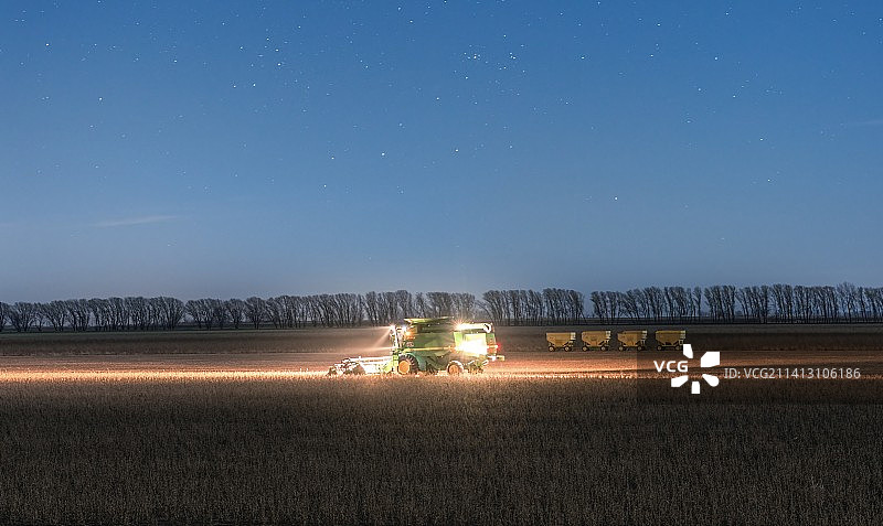 收割星空图片素材