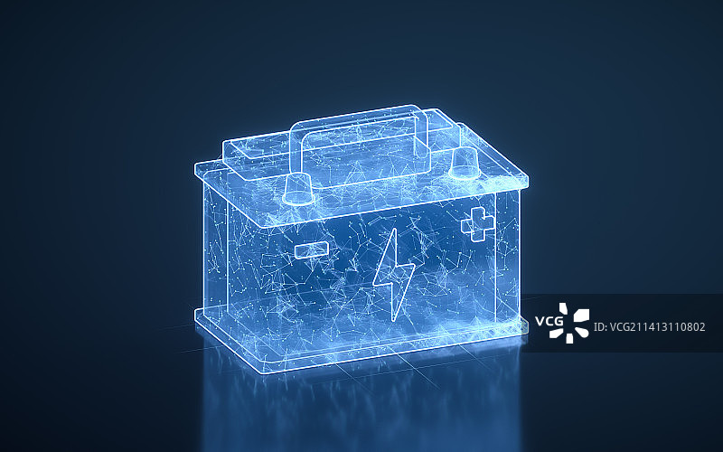 车载电池蓄电池3D渲染图片素材