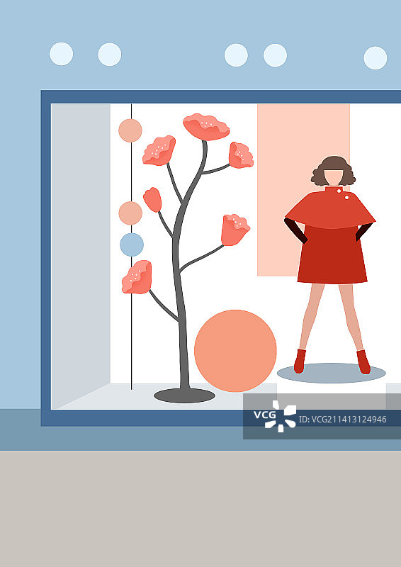 服装店的橱窗图片素材