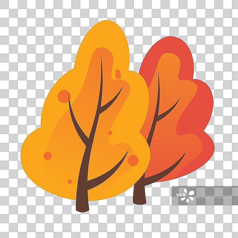 矢量卡通树插画图片素材