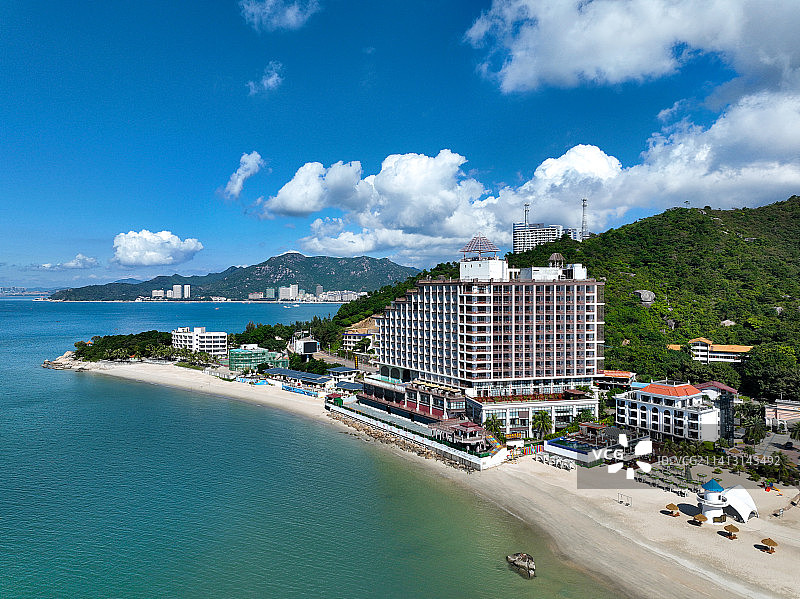 广东省惠州市惠东县巽寮湾金银滩旅游区航拍图片素材
