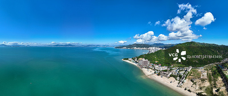 广东省惠州市惠东县巽寮湾金银滩旅游区航拍图片素材