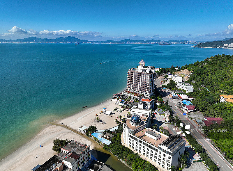 广东省惠州市惠东县巽寮湾金银滩旅游区航拍图片素材