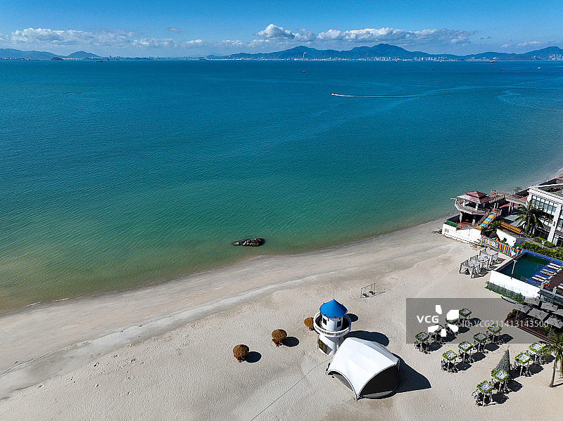 广东省惠州市惠东县巽寮湾金银滩旅游区航拍图片素材