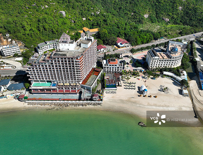 广东省惠州市惠东县巽寮湾金银滩旅游区航拍图片素材